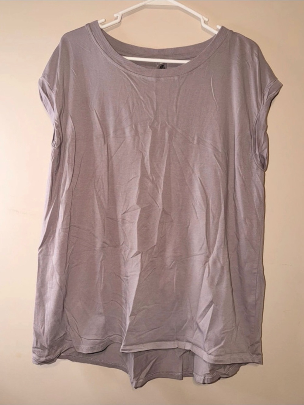 Women's Gray Tee Top by Mono B Boutique Athletic Style Top